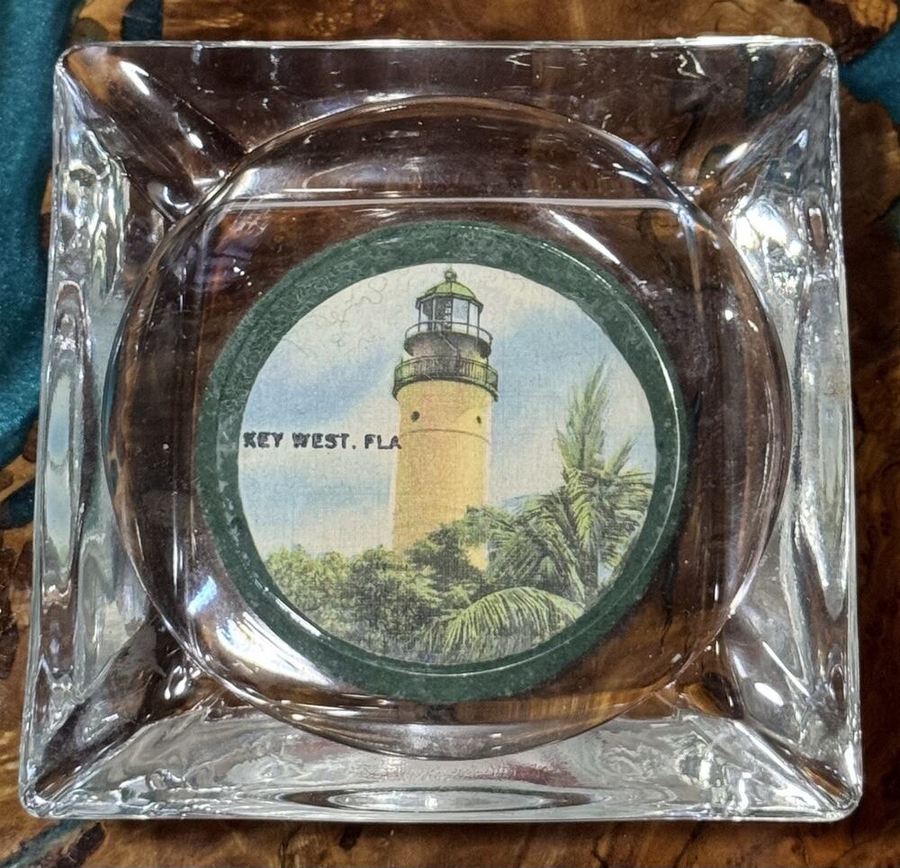 Key West Florida Glass Ashtray